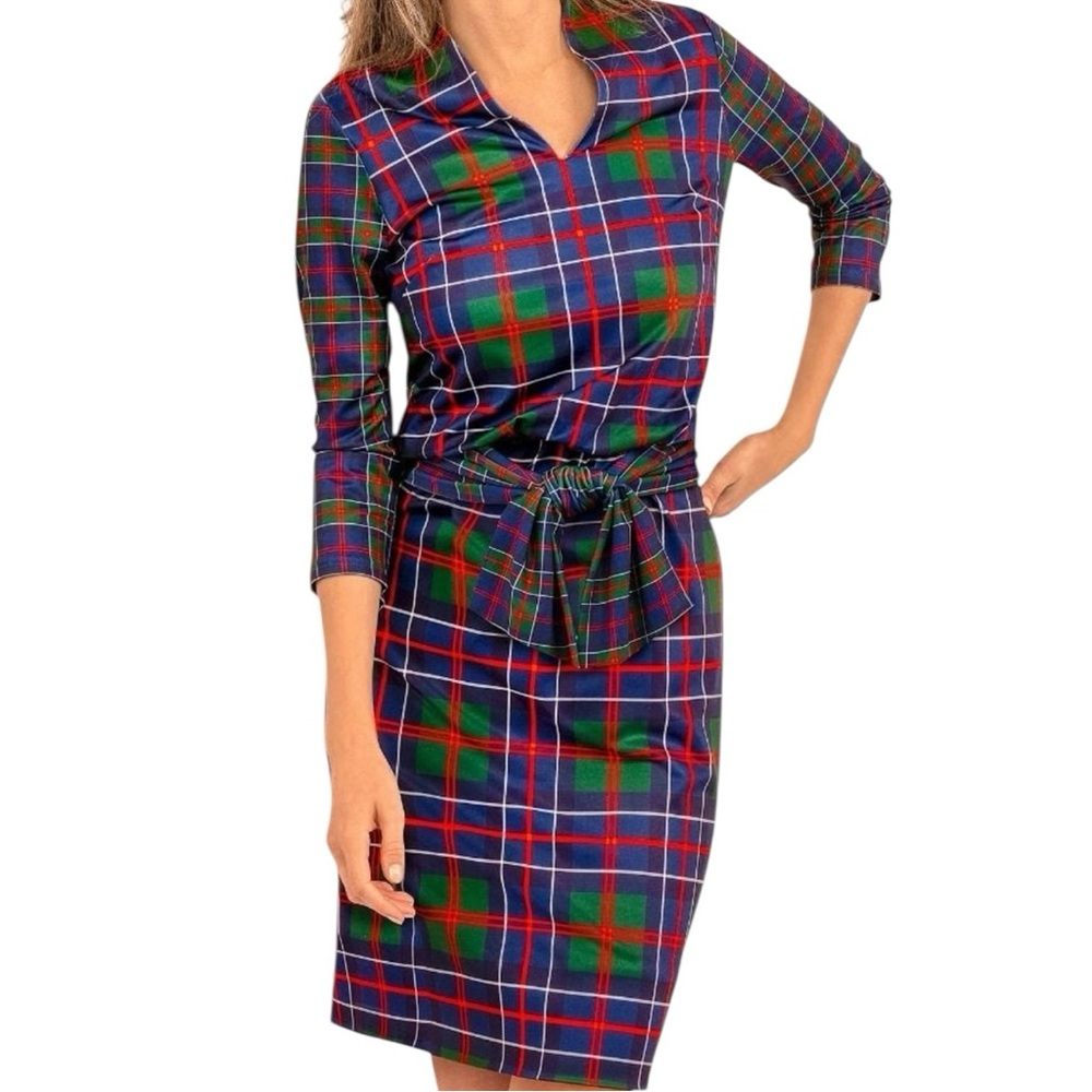 Gretchen Scott So Sexy Dress Balmoral Plaid Size Large NWT‎